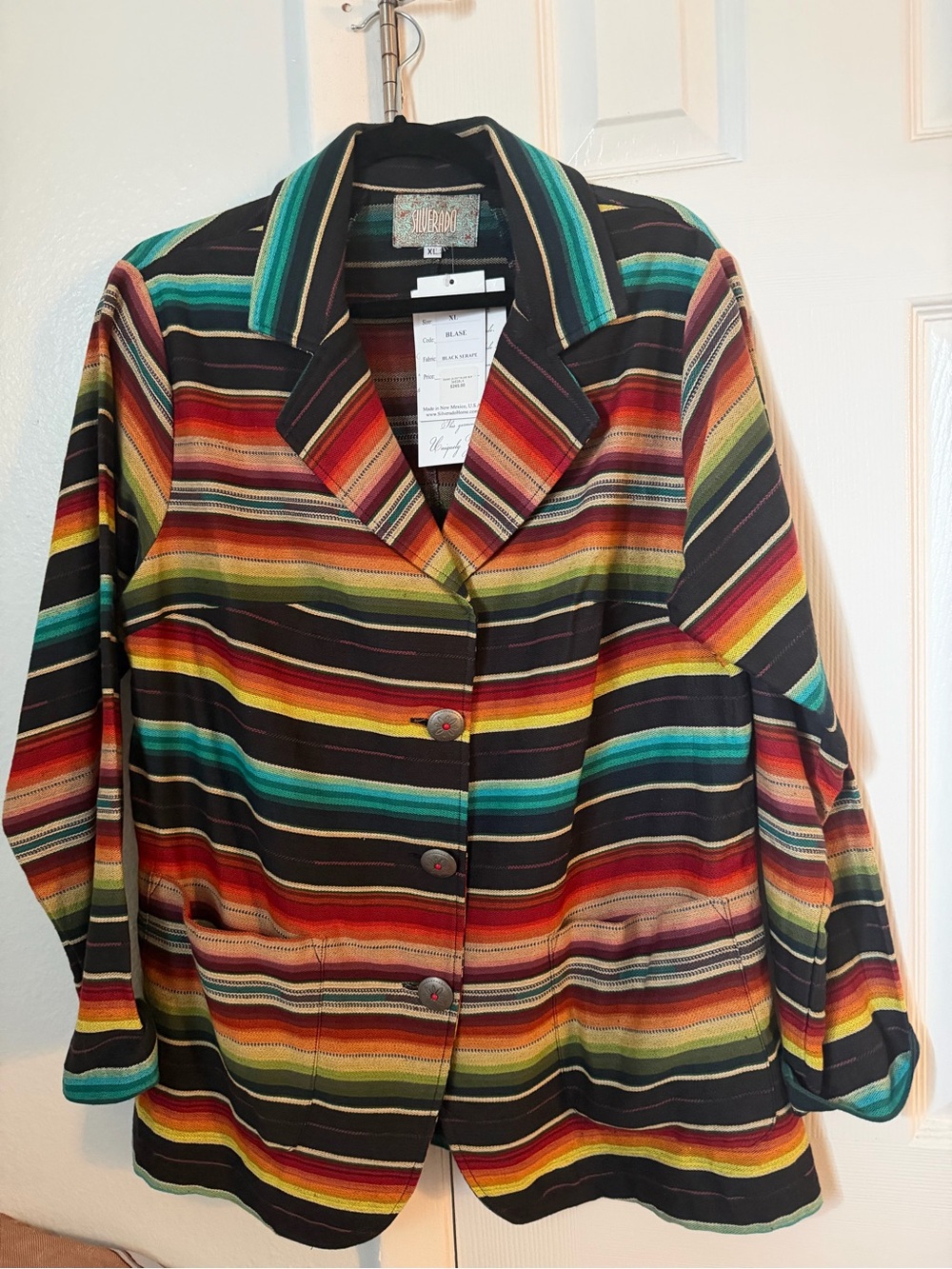 Silver Jeans Multicolor Striped Button-Front Shirt Jacket